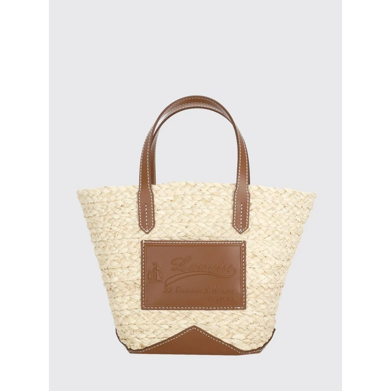Catch Woven Raffia Handbag with Leather Handles (LWBGLPASMACAP26B063)