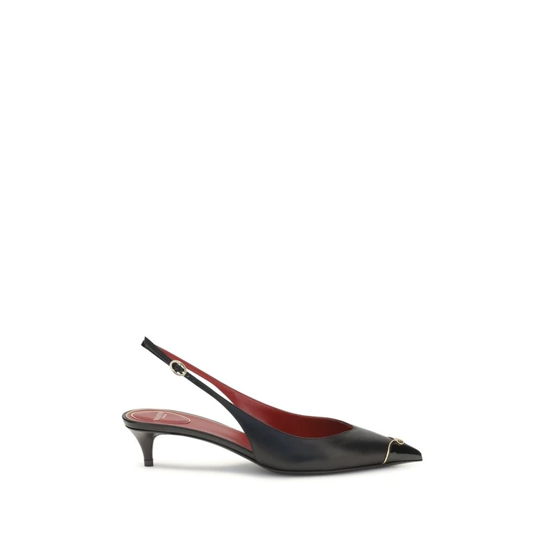 Valentino Garavani Black Calf Leather Bos Taurus High Heel Pumps - Women