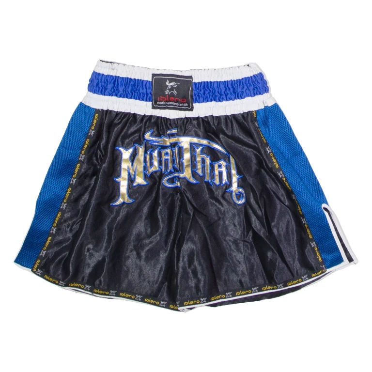 IBLERO Muay Thai Mens Sports Shorts Black Colourblock L W24
