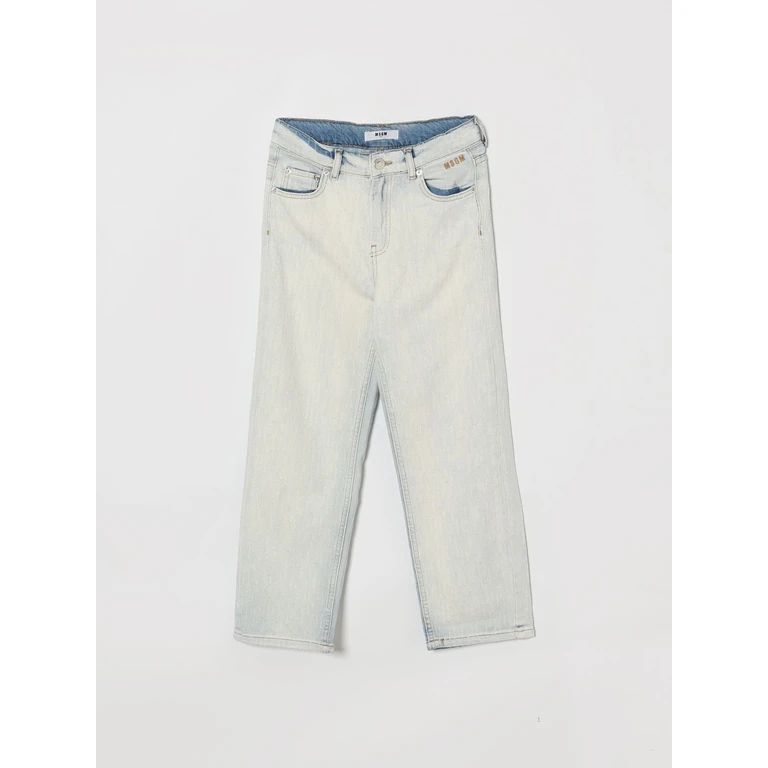 MSGM Kids Cotton Denim Jeans (S6MSJUDP044126)