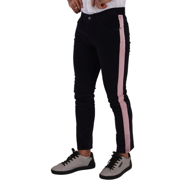 Dolce & Gabbana Blue Corduroy Cotton Stretch Skinny Jeans Elastane Clothing - Men