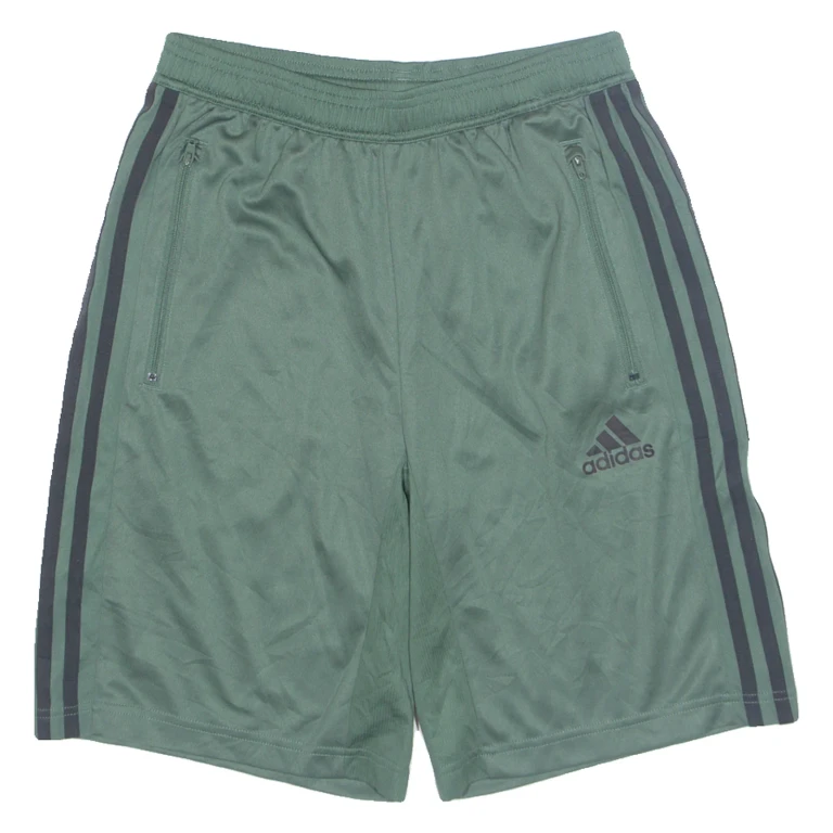ADIDAS Mens Sports Shorts Green Relaxed S W26