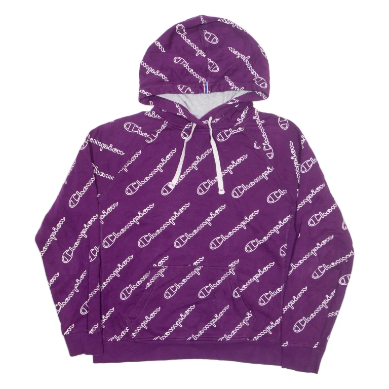 CHAMPION Womens Purple Hoodie XL