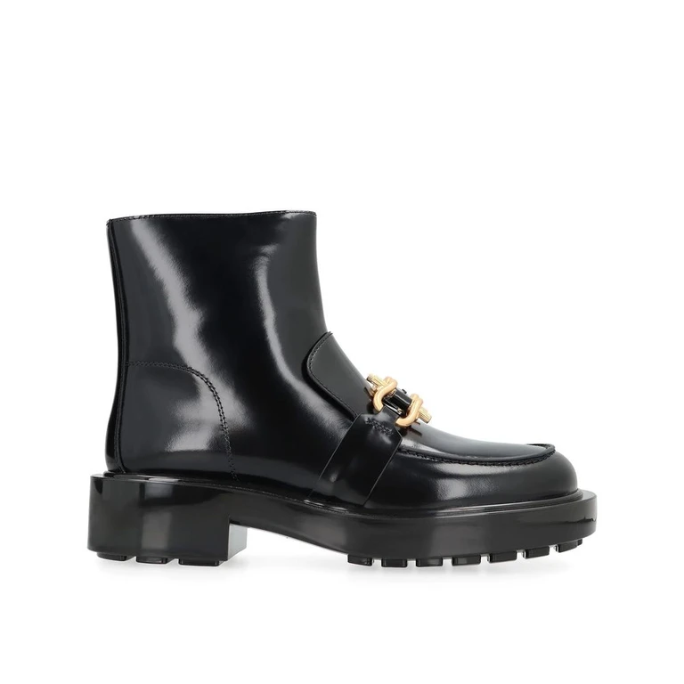 Bottega Veneta Black Calfskin Ankle Boots - Women