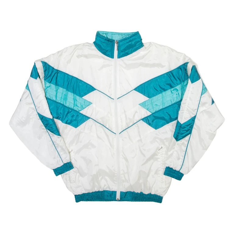 SPORT SPIRIT Detachable Arms Mens Track Jacket White Nylon 90s XS