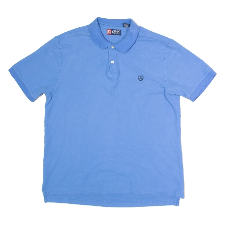 CHAPS Mens Polo Shirt Blue L