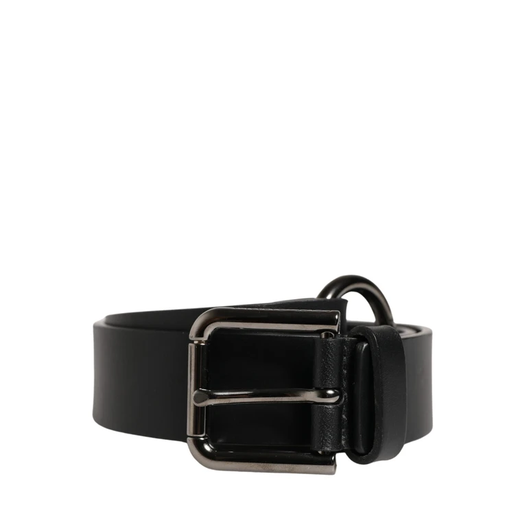 Dolce & Gabbana Men Black Calfskin Leather Metal Buckle Belt Calf - Men