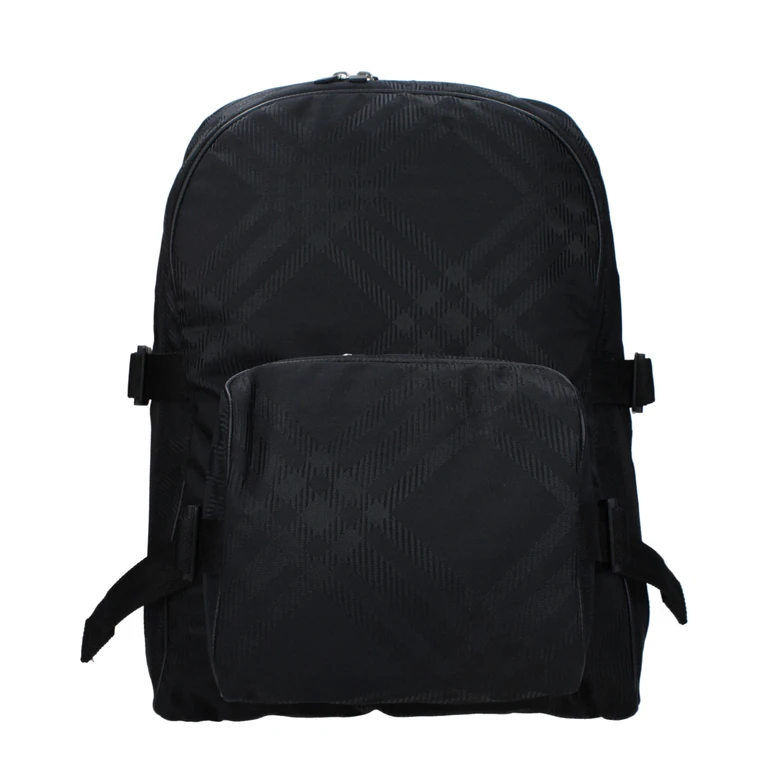 Burberry Black Fabric Backpack - Men