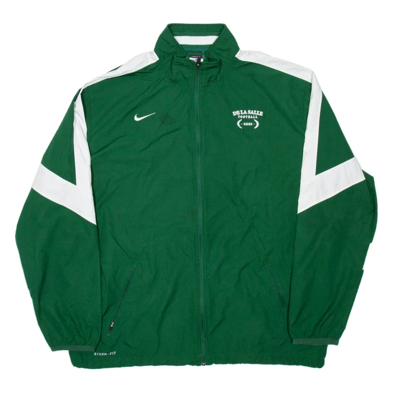 NIKE De La Salle Football Mens Track Jacket Green USA XL