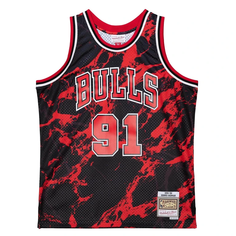 NBA Team Marble Swingman Jersey Chicago Bulls 1997 Dennis Rodman