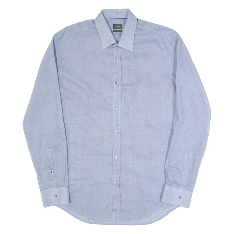 JOOP! Slim Fit Mens Plain Shirt Blue Long Sleeve L