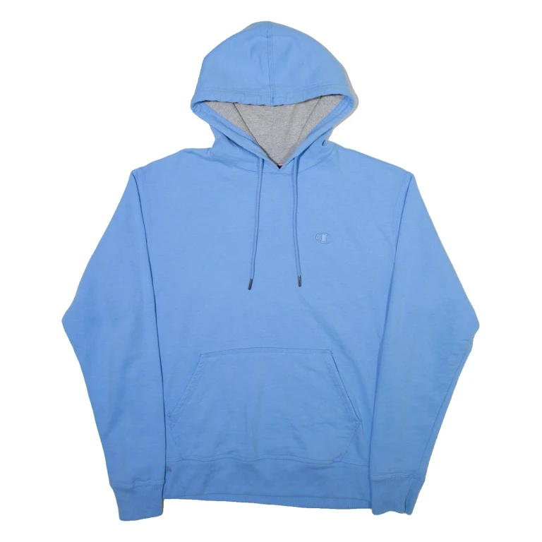 CHAMPION Mens Blue Hoodie M