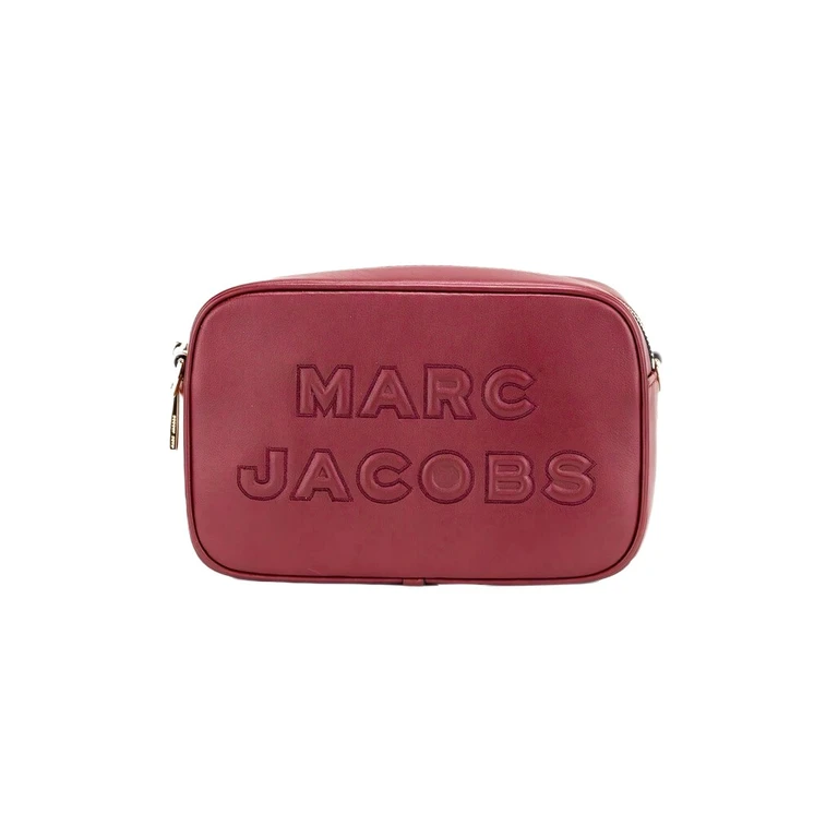 Marc Jacobs Flash Pomegranate Smooth Leather Embossed Camera Crossbody Bag Purse Gold - Women