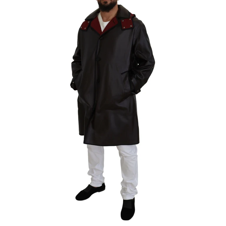 Dolce & Gabbana Black Trench Hooded Parka Cotton Jacket Clothing - Men