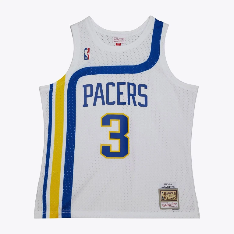 Men's NBA White Hwc Jersey Pacers 2003 Al Harrington