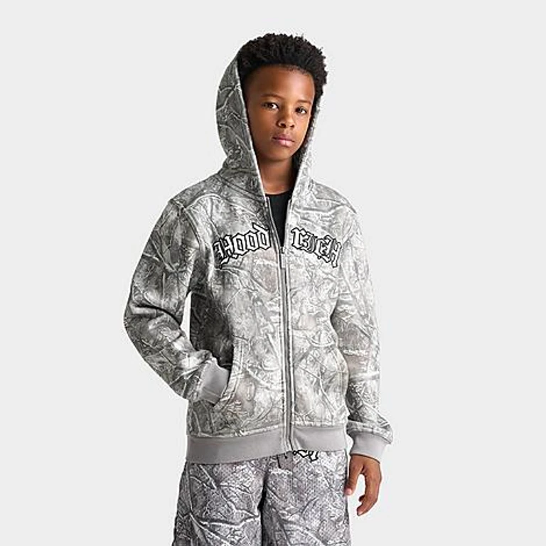 Big Kids Hunting Camo Full-Zip Hoodie in Camouflage Size: Small