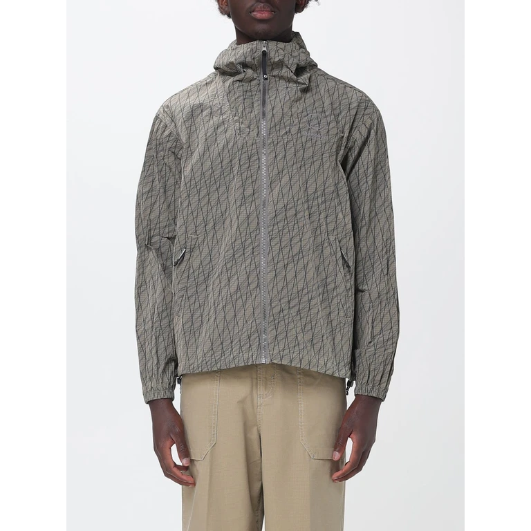 Ripstop Nylon Windbreaker Jacket with Abstract Print and Hood (G70800RI0306H05105)