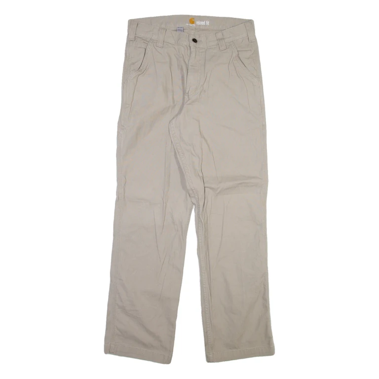 CARHARTT Mens Trousers Beige Relaxed Straight W32 L32