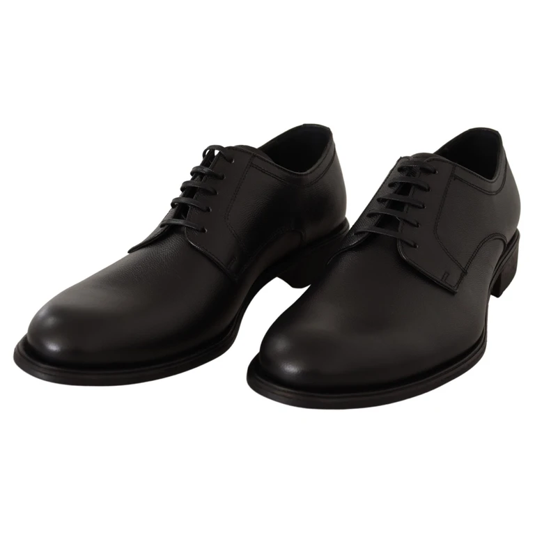 Dolce & Gabbana Black Leather Lace Up Mens Formal Derby Shoes - Men