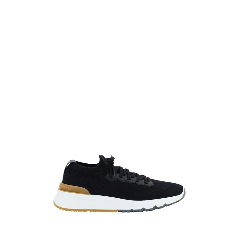 Brunello Cucinelli Black Cotton Athletic Sneakers - Men