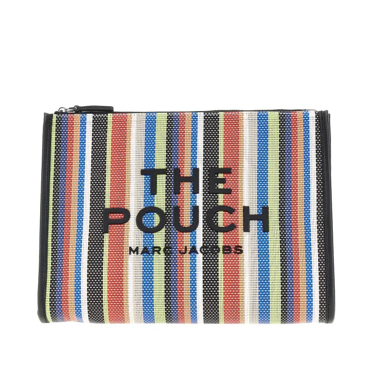 MARC JACOBS Striped mesh pouch Woman One Size