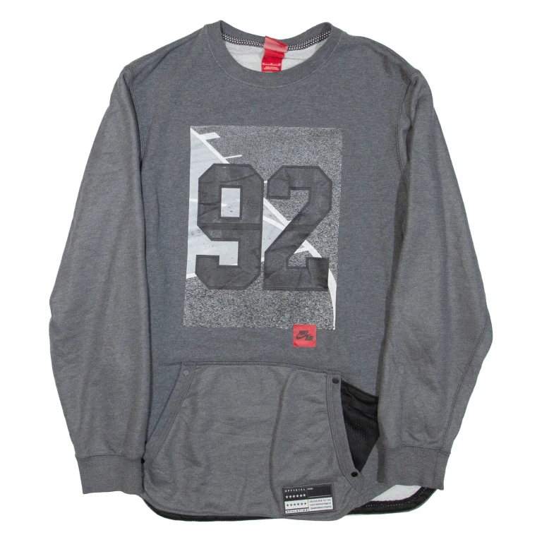 NIKE Mens Sweatshirt Grey Crew Neck M