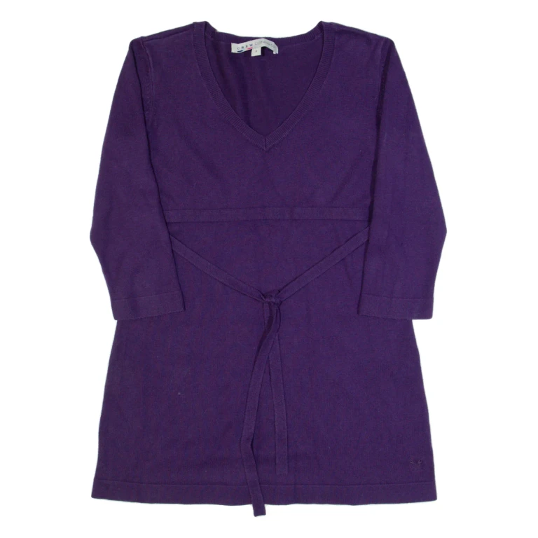 CREW CLOTHING Womens Day Dress Purple Long Sleeve Short UK 8