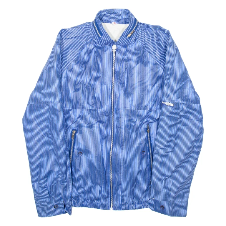 Mens Shell Jacket Blue Striped M