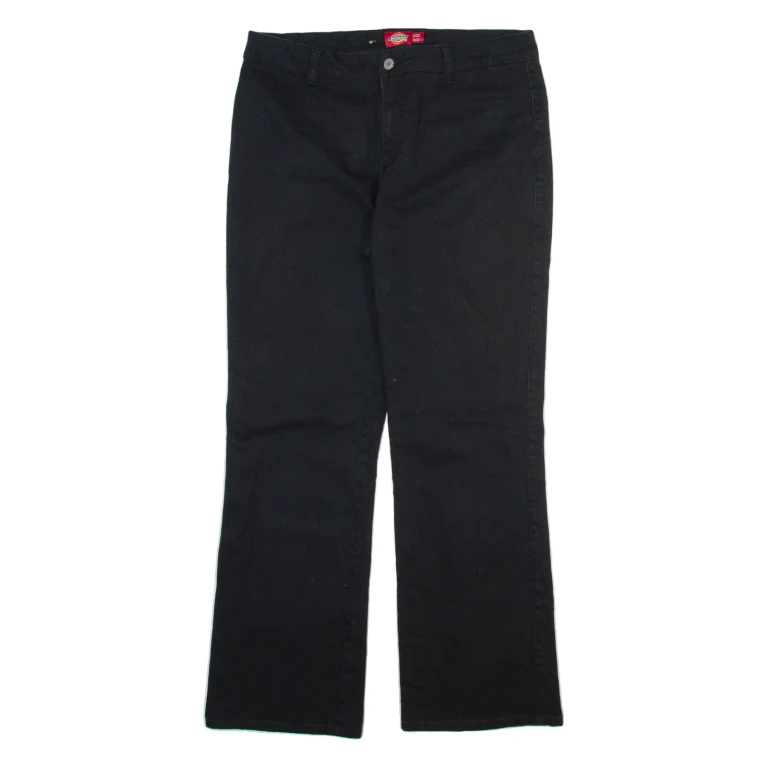 DICKIES Womens Trousers Black Regular Straight W30 L28