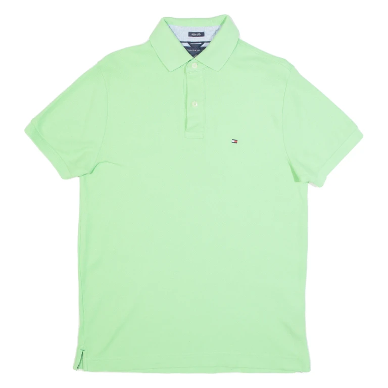 TOMMY HILFIGER Slim Fit Mens Polo Shirt Green S