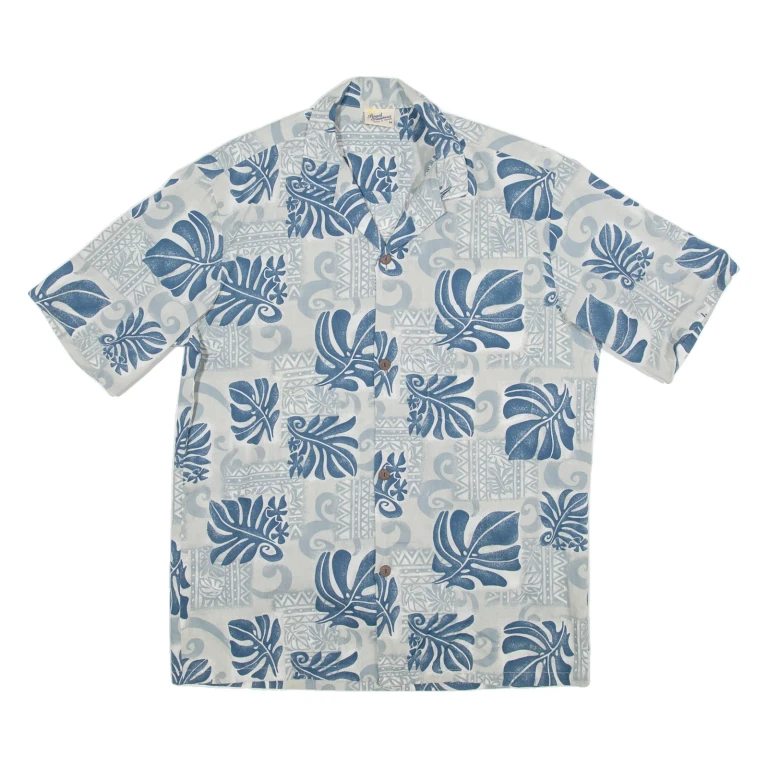 ROYAL CREATIONS Mens Shirt Blue Floral M