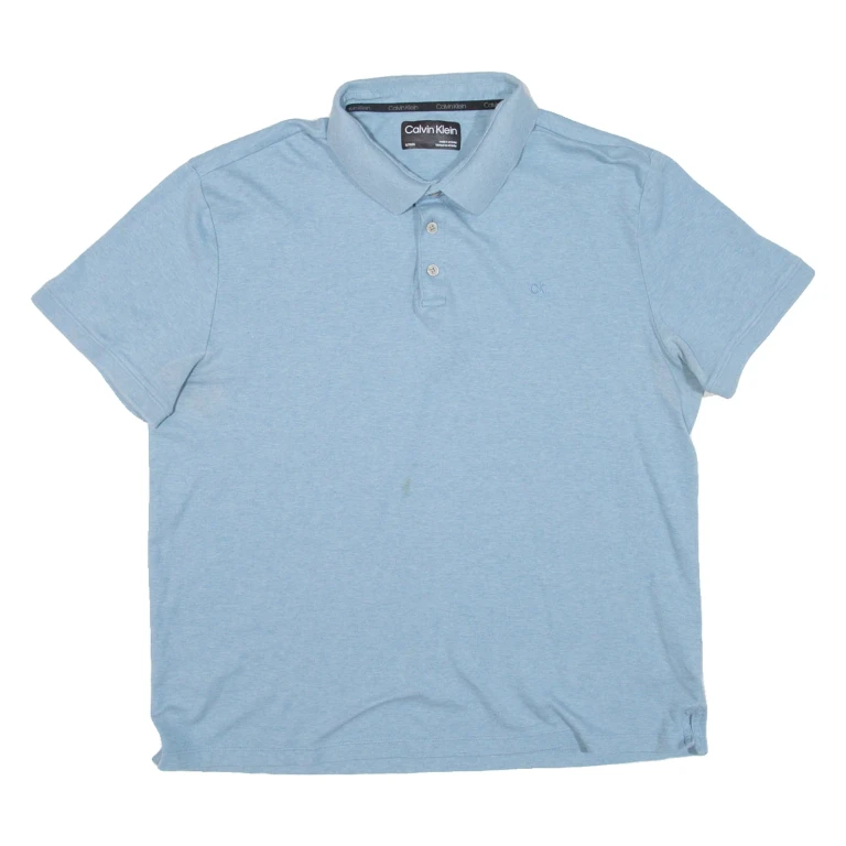 CALVIN KLEIN Mens Polo Shirt Blue XL
