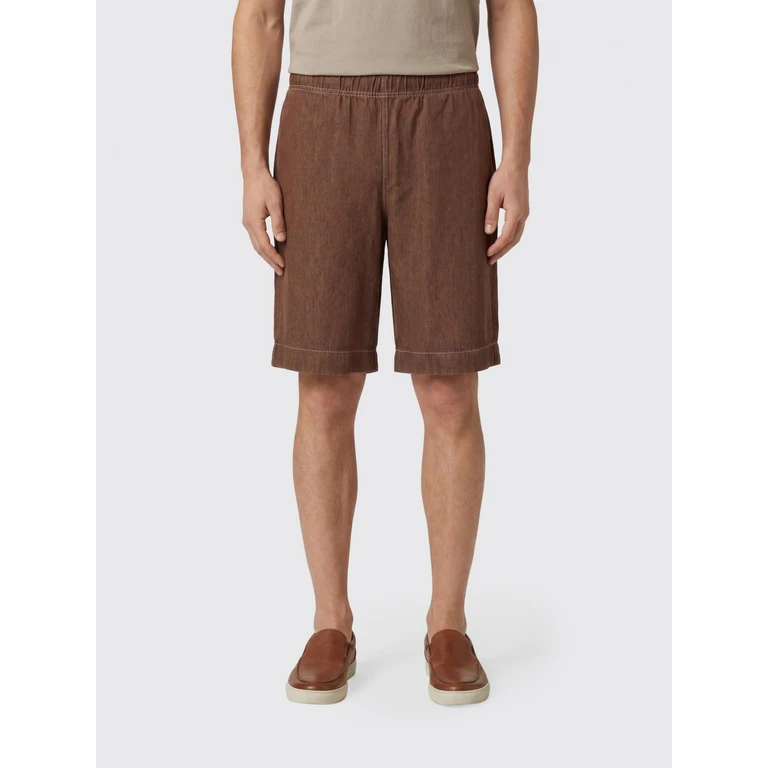 Knee-Length Cotton Shorts with Drawstring Waist (M2R699PV22615R)