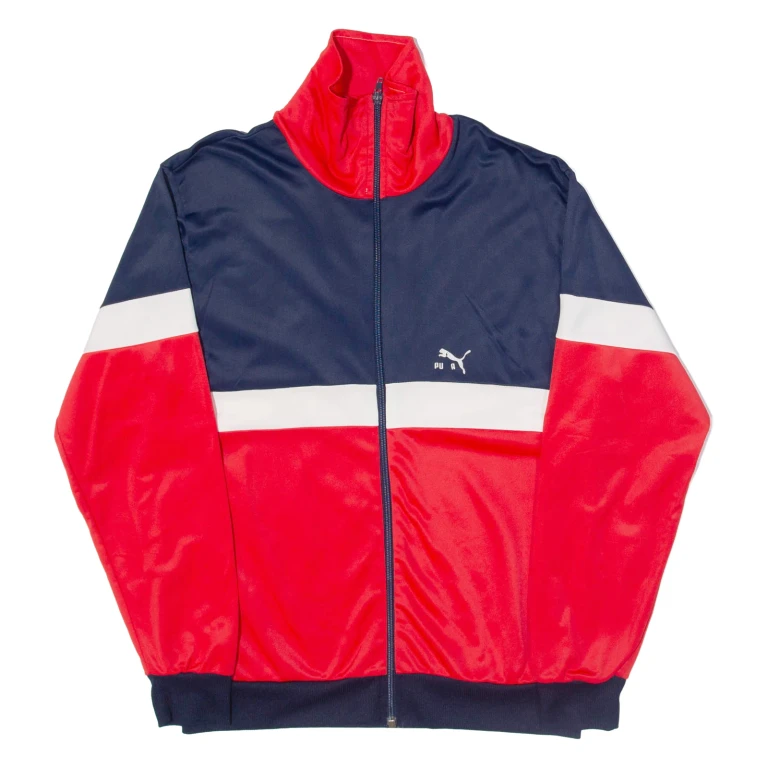 PUMA Mens Track Jacket Red Colourblock M