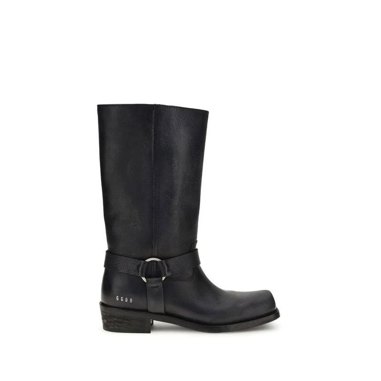 Black Calf Leather Bos Taurus Ankle Boots - Women