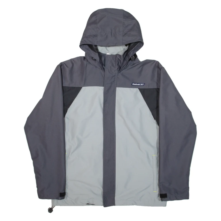 REEBOK Mens Jacket Grey Hooded S