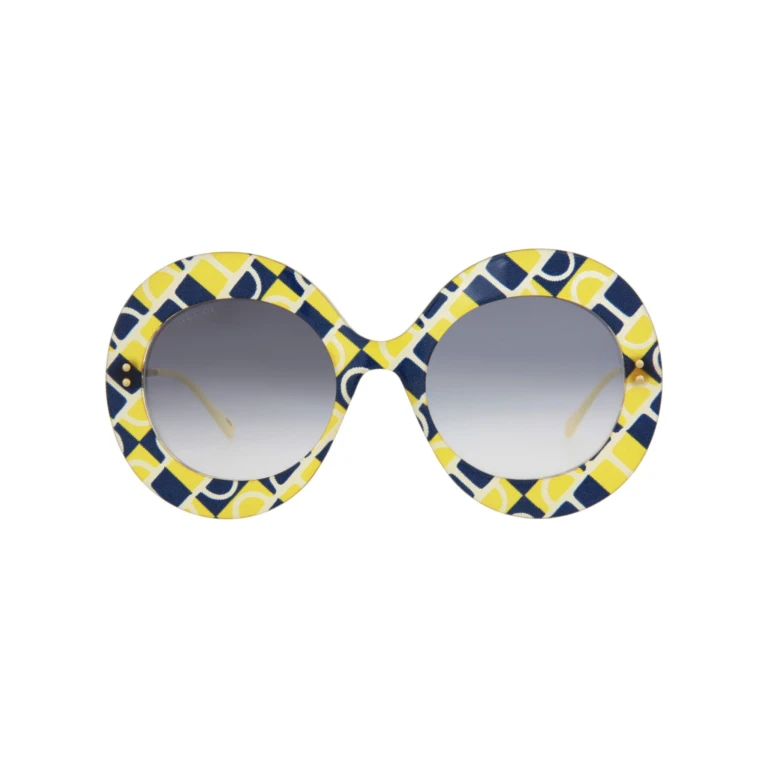 Round-Acetate Frame Sunglasses