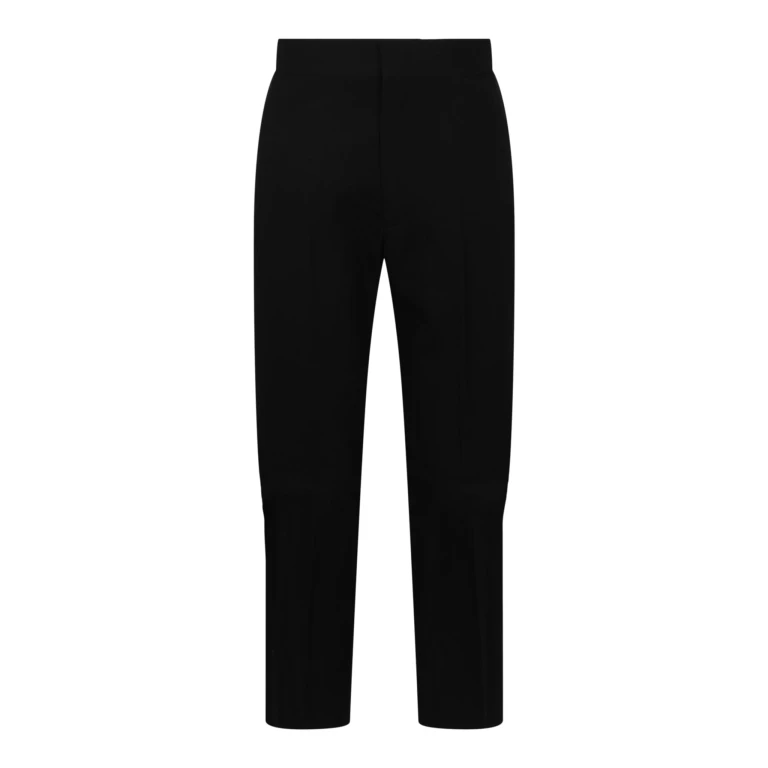 Slim-Fit Tailored Pants With Satin Piping