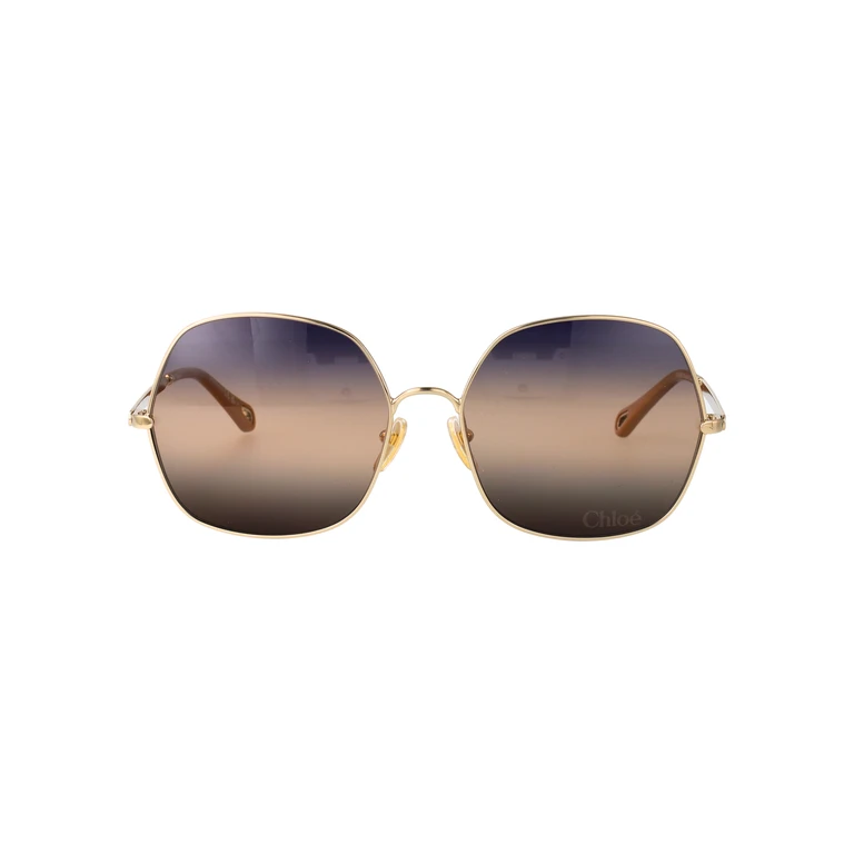 Chloé Ch0282s 002 Gold-gold-blue Metal Sunglasses - Women