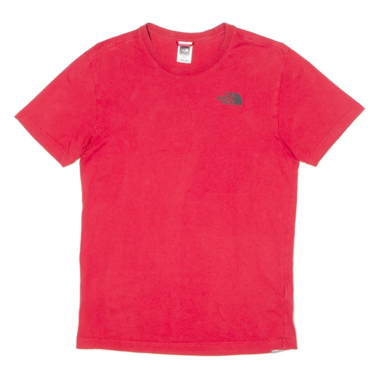 THE NORTH FACE Mens T-Shirt Red Crew Neck S
