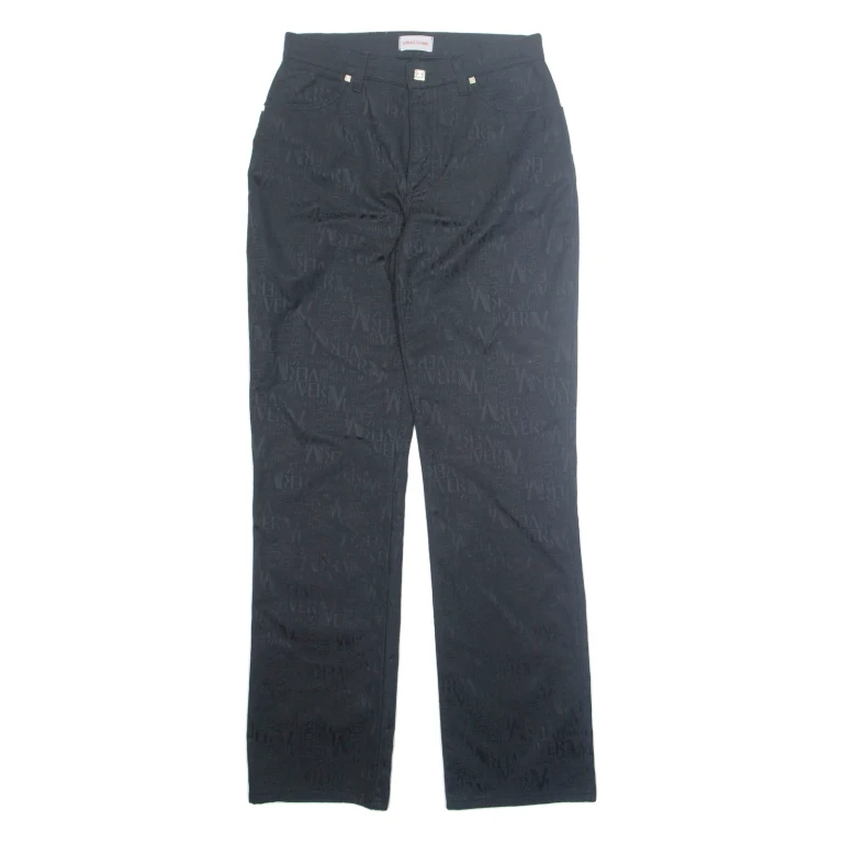 VERSACE Womens Trousers Black Regular Straight W29 L31
