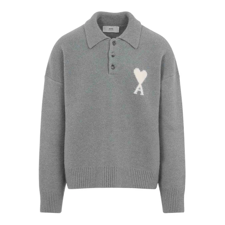 Ami Paris Polo - Gris (UPL408KN0135058)