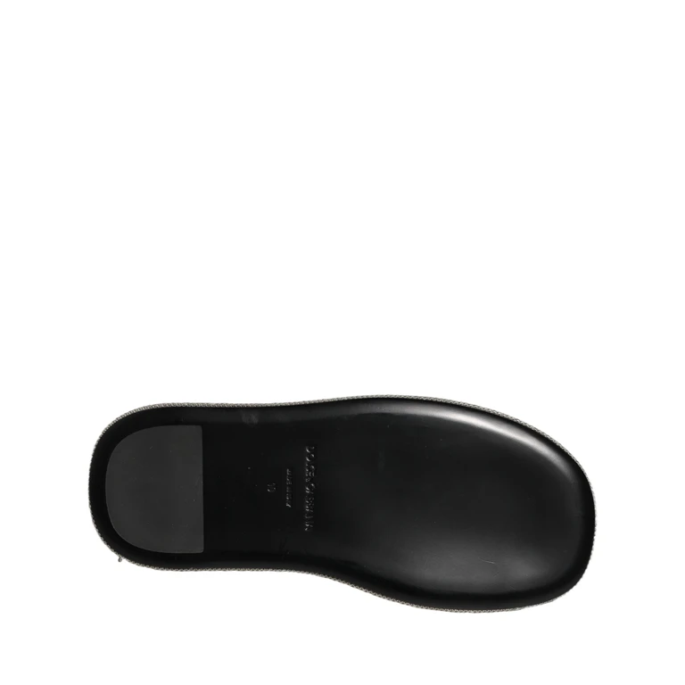 Dolce & Gabbana Black Crystal Embellished Platform Men Slides Shoes Cotton Goat Leather - Men