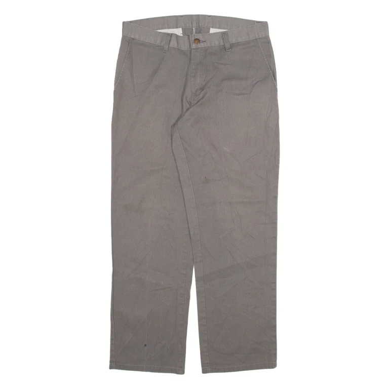 DICKIES Mens Trousers Grey Regular Straight W32 L28