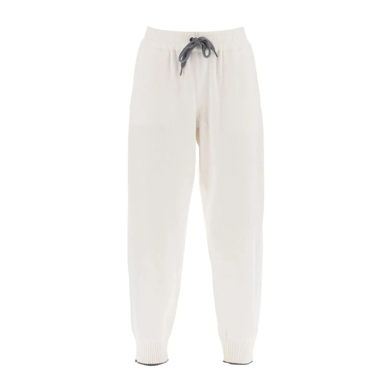 Brunello Cucinelli White Cashmere Casual Pants - Women