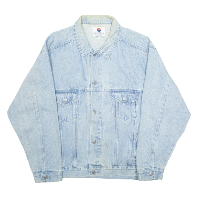 NOTHING ELSE IS A PEPSI Mens Denim Jacket Blue XL
