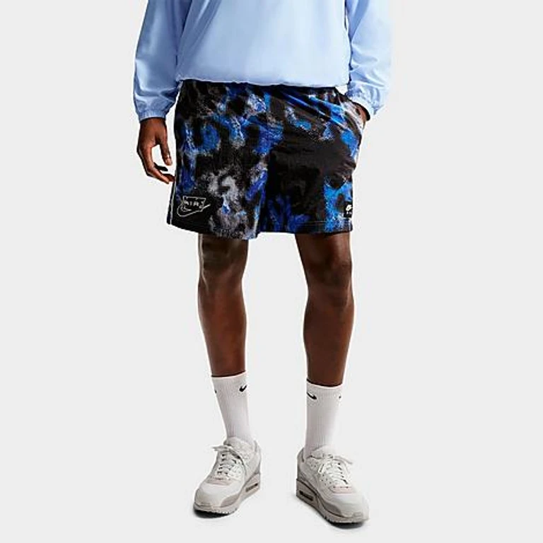 Nike Men's Air Printed Woven Shorts in Blue Crystal Size: XS