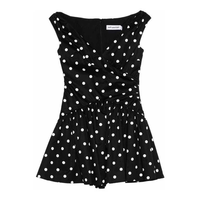 Self Portrait Robe Courte - Noir (RS26209SBBLACK)