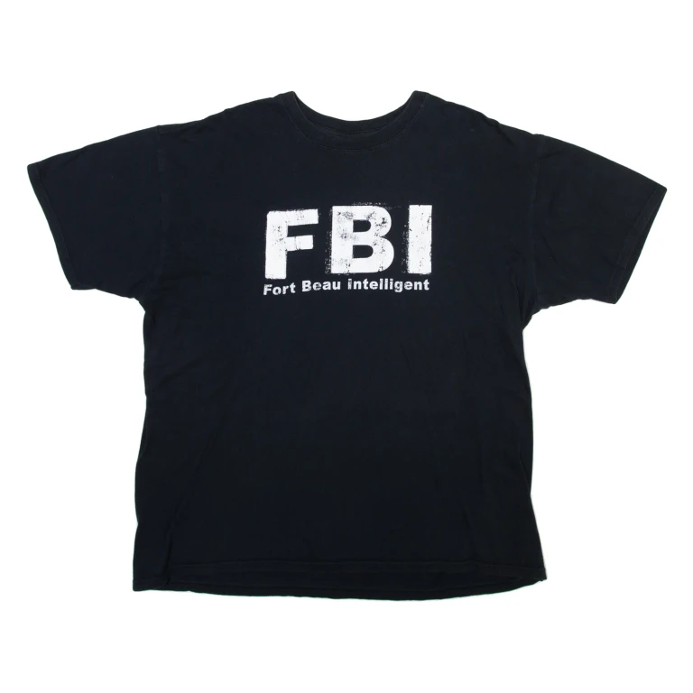 GILDAN FBI Mens T-Shirt Black XL