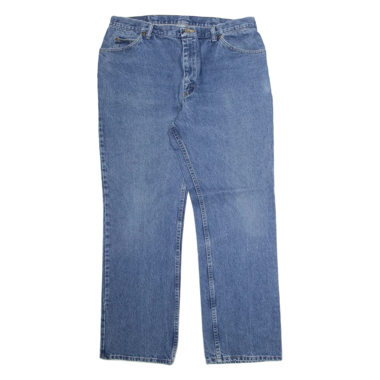 LEE Womens Jeans Blue Regular Straight W34 L34